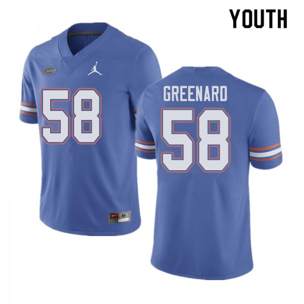 Jordan Brand Youth #58 Jonathan Greenard Florida Gators College Football Jerseys Blue